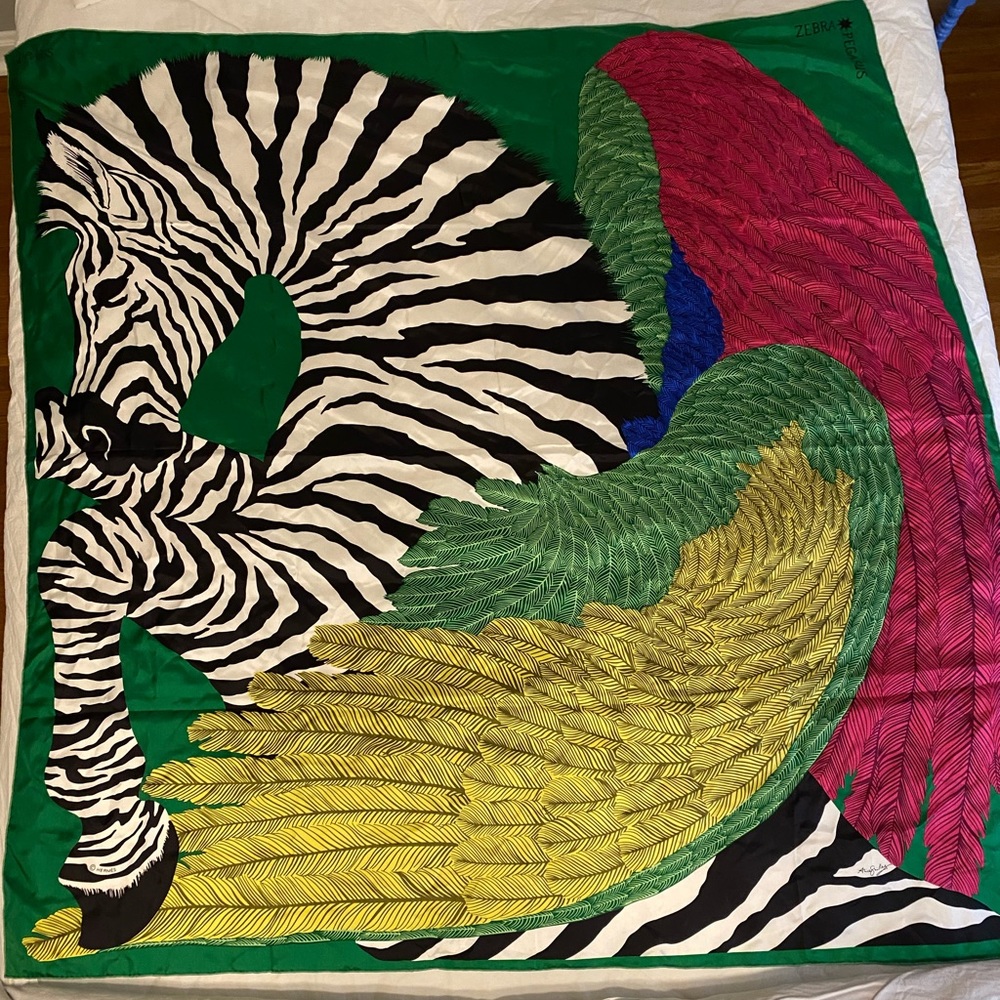 Hermès Zebra Pegasus 100% Silk Scarf